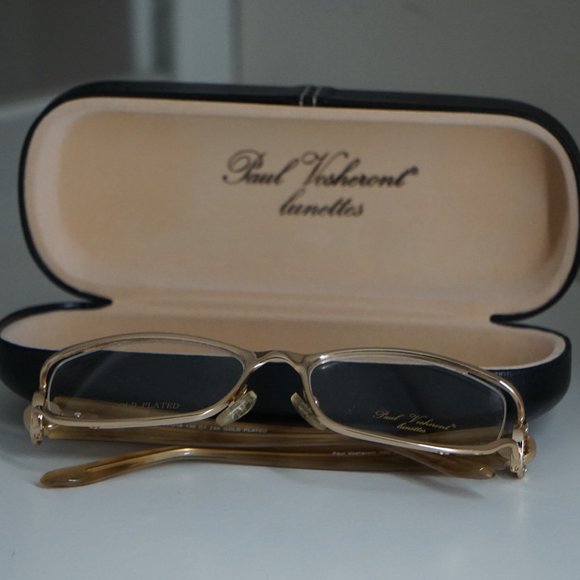 Paul Vosheront PV 406 Eyeglasses 23K Plated Gold for Women - Picture 3 of 8